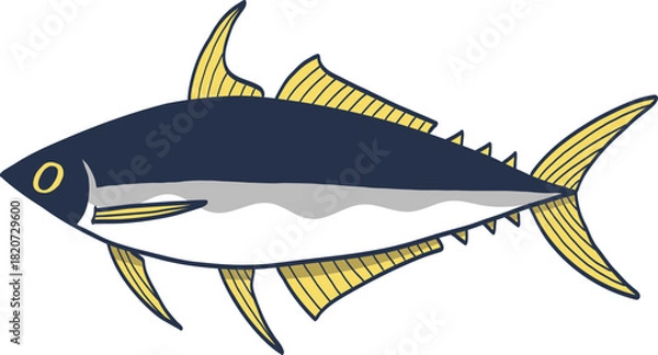 Obraz Illustration of a Tuna Fish
