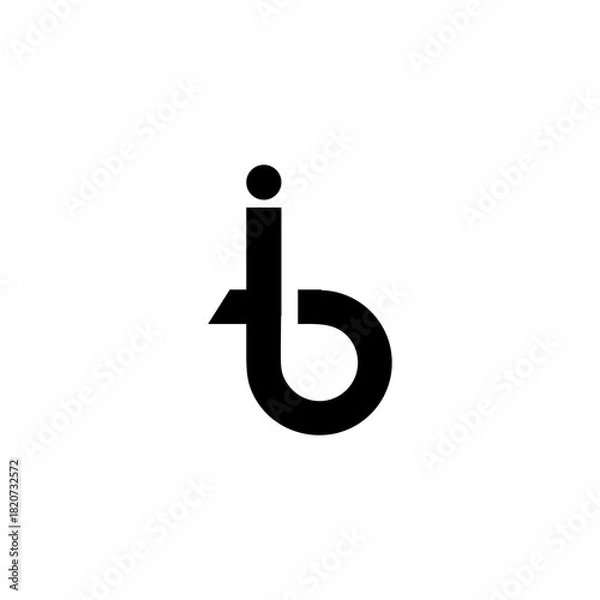 Obraz vector logo design letter bi