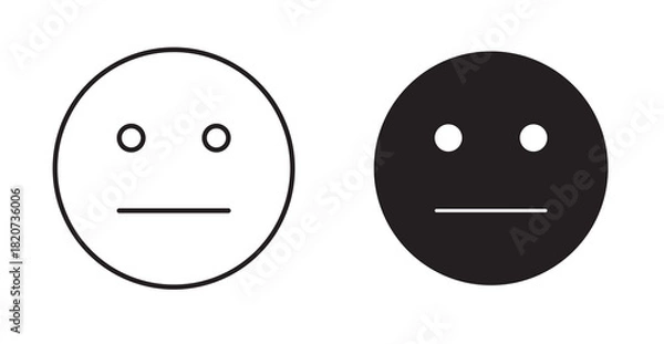 Obraz Neutral face icon