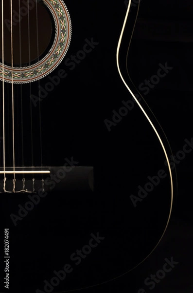 Obraz Black acustic guitar