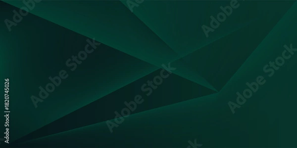Obraz Luxury dark emerald green abstract background with geometric shapes multiply layer. Vector illustration