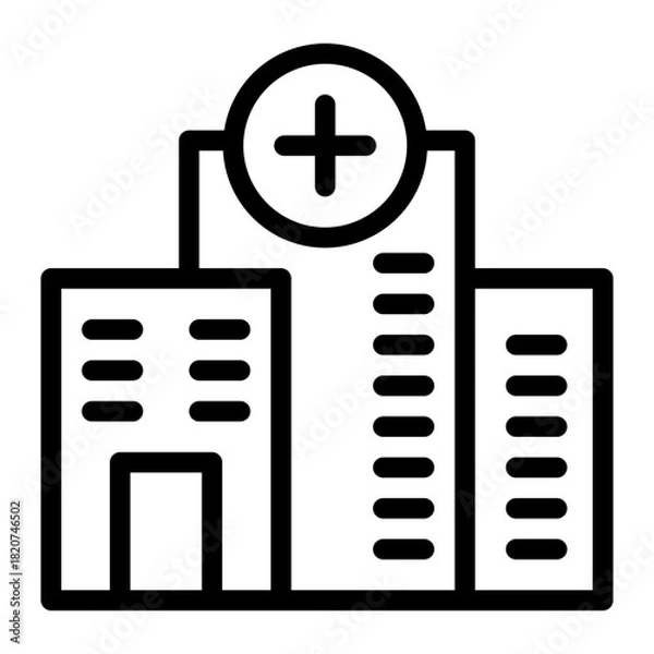Obraz hospital building icon