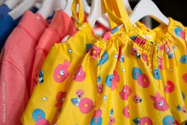 Obraz Children's Clothing Patterned Romper on Hangers