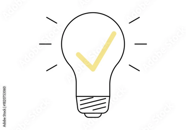 Obraz Light bulb icon. Vector illustration.