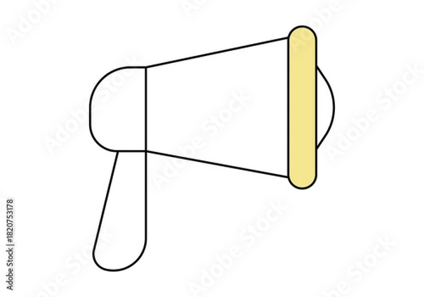 Obraz Megaphone icon. Flat vector illustration.