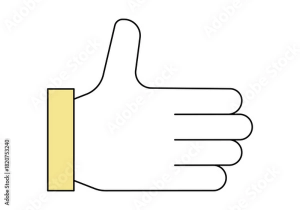 Obraz Hand icon. Flat vector illustration.