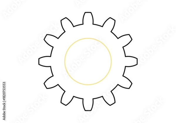 Obraz Gear wheel icon. Vector illustration.