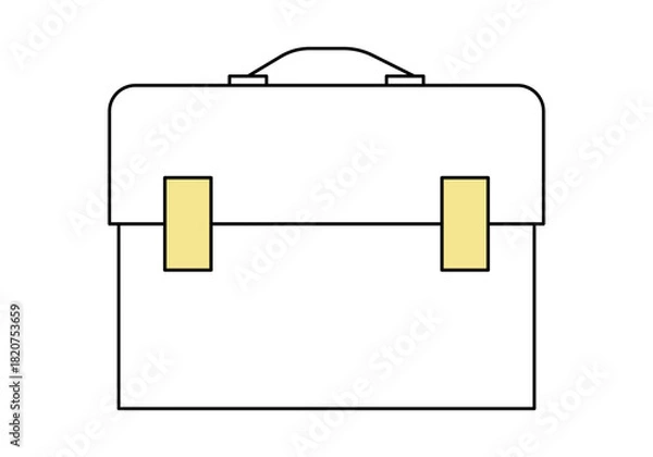 Fototapeta Briefcase icon. Flat vector illustration.
