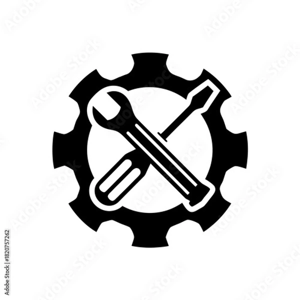 Fototapeta A striking black silhouette of a majestic eagle in flight wings spread wide isolated on a transparent background conveying freedom and power silhouette isolated on transparent background