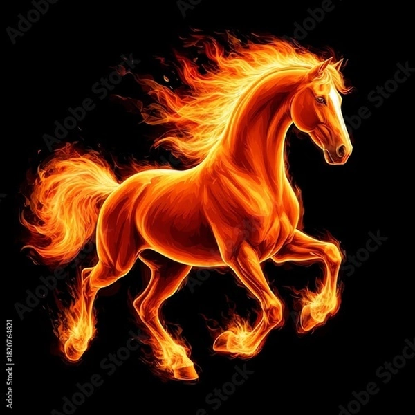 Fototapeta   Fire horse - symbol of 2026