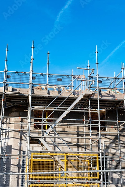 Obraz construction site with scaffolding