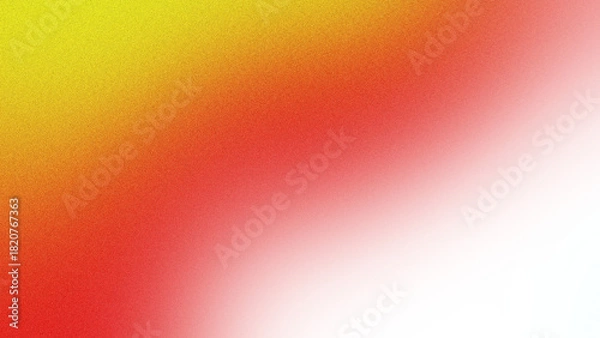 Fototapeta Transparent yellow red color gradient with trendy grainy noise effect, copy space for presentations.