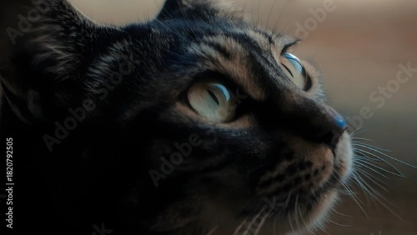 Obraz Close up portrait of a cat