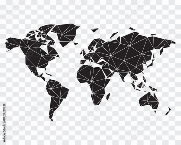 Obraz Geometric Polygonal World Map