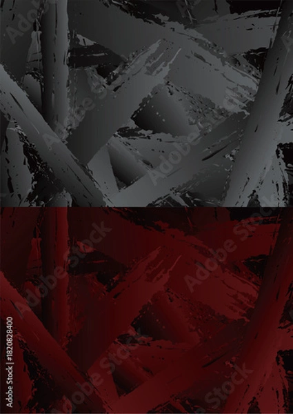 Obraz グラデーションブラシの線の背景イラスト。黒と赤のバリエーション。