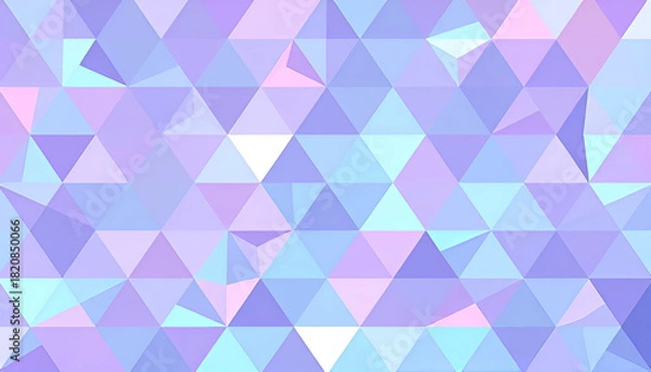 Fototapeta Abstract Geometric Triangle Pattern in Light Purple, Pink and Blue Shades, Modern Polygonal Mosaic Design Background Illustration