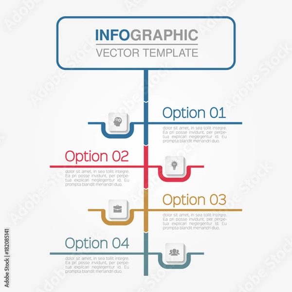 Fototapeta Vector infographic template for diagram, graph, presentation, chart, business concept with 4 options.