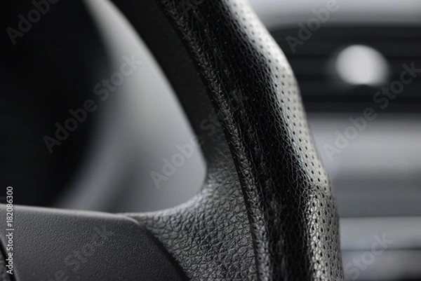 Fototapeta Black car interior