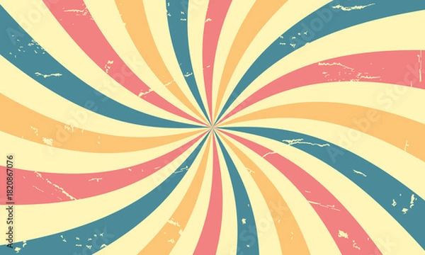 Fototapeta Colorful retro background. Vector illustration