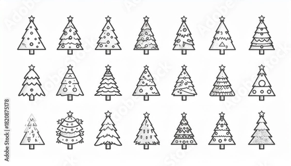 Obraz seamless pattern with christmas trees