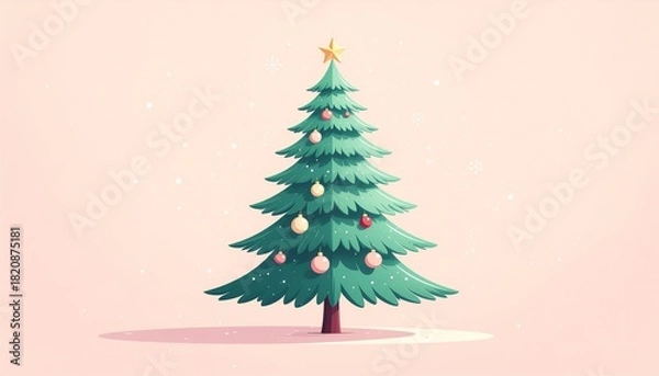 Fototapeta christmas tree vector illustration