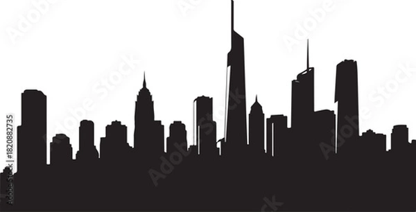 Obraz Minimal Black Silhouette Vector Art