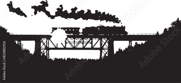 Obraz Minimal Black Silhouette Vector Art