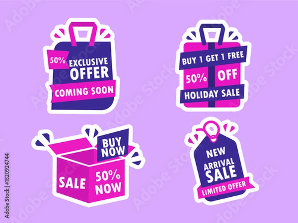 Obraz Special offer boxing day sticker elements