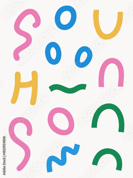 Obraz numbers on white background