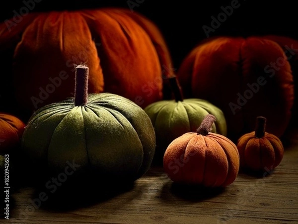 Obraz pumpkin on black background