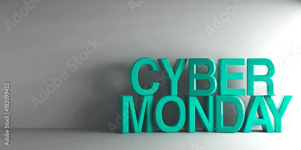 Obraz Cyan words Cyber Monday