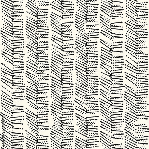 Obraz Black And White Dotted Broken Stripe Pattern