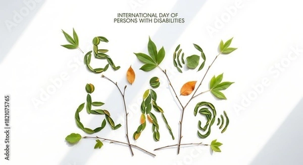 Obraz Celebrate International Day of Persons with Disabilities with a beautiful, inclusive design, promoting accessibility and awareness with nature's elegance