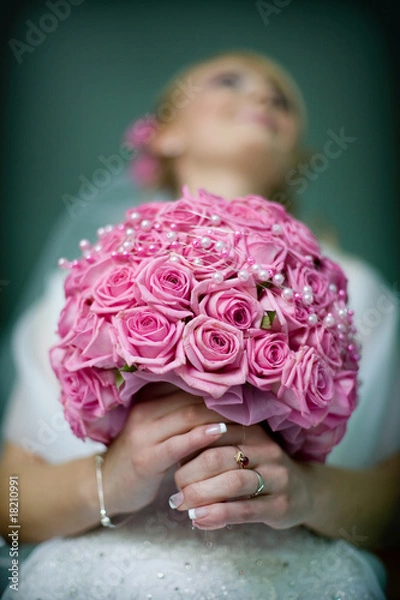 Obraz bukiet ślubny