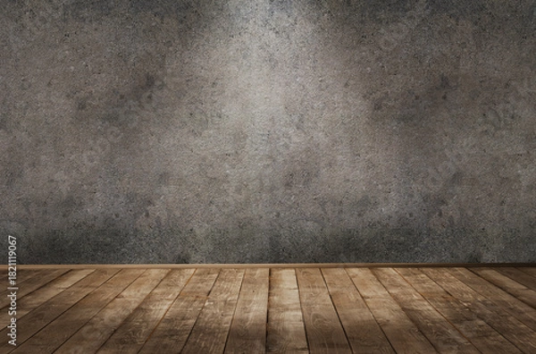 Obraz Empty Rustic Room with Wooden Floor