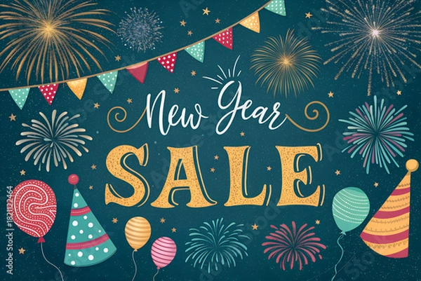 Fototapeta New Year Sale - Up to 50% Off Everything, Amazing New Year Deals & Discounts, Shop the Best New Year Clearance Event, Festive New Year Sale: Don't Miss Out!, Biggest New Year Savings Event