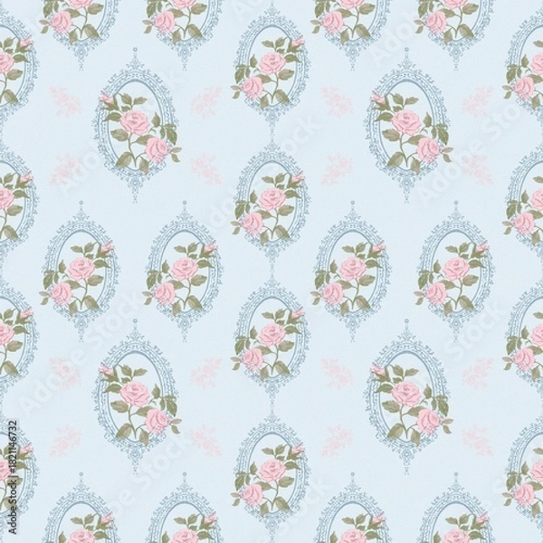 Obraz Vintage seamless pattern in romantic style