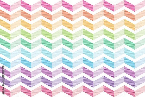 Fototapeta 3D Geometric Zigzag Pattern Vector