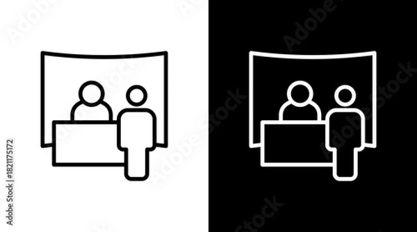 Obraz Trade Show With Icon Set Design