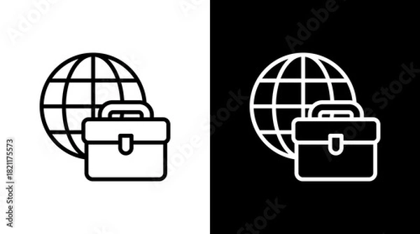 Fototapeta International Business With Icon Set Design