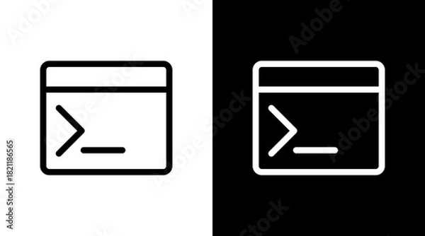 Fototapeta Terminal With Icon Set Design