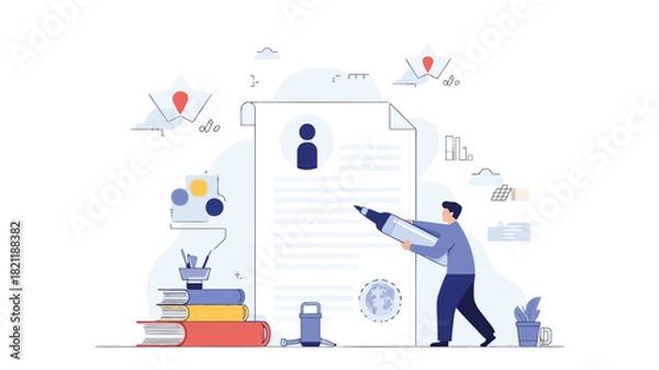 Fototapeta Abstract geometric pattern with vibrant color blocks and clean lines suitable for digital design branding and modern illustrations