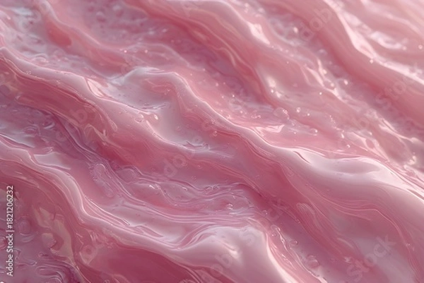Fototapeta Abstract Pink Fluid Liquid Background with Smooth Curves