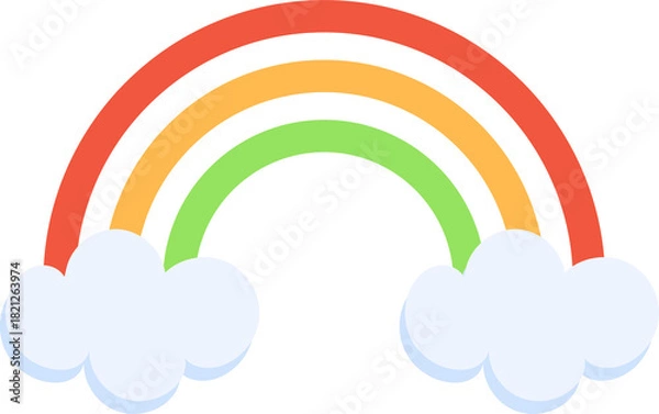 Fototapeta Colorful Rainbow Icon Vector Illustration
