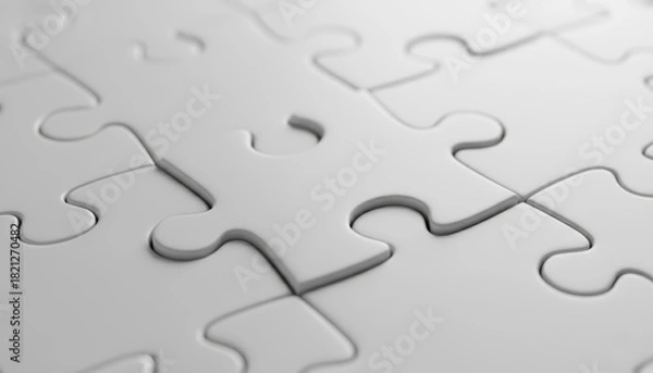 Obraz Solving puzzles creative mind games indoor activity minimalist setting close-up perspective cognitive development