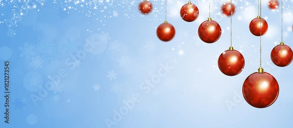 Obraz Magic Christmas Balls Banner