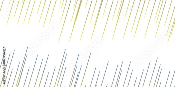 Fototapeta Diagonal gradient lines in blue, yellow, and gray forming an abstract dynamic pattern on a white background. Modern minimal geometric design ideal for digital artwork, backgrounds,and graphic layouts.