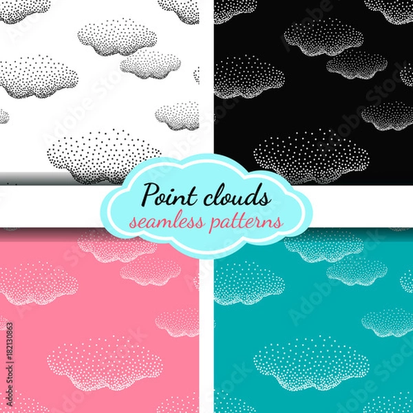 Fototapeta Clouds. Bitmap pattern. Seamless.