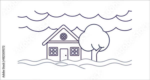 Fototapeta Collection of diverse icons with primary and secondary colors