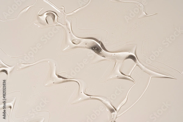 Obraz Glossy Gel Texture Background with Dewy Droplets Perfect for Skincare Ads, Hydrating Serum Packaging and Beauty Branding